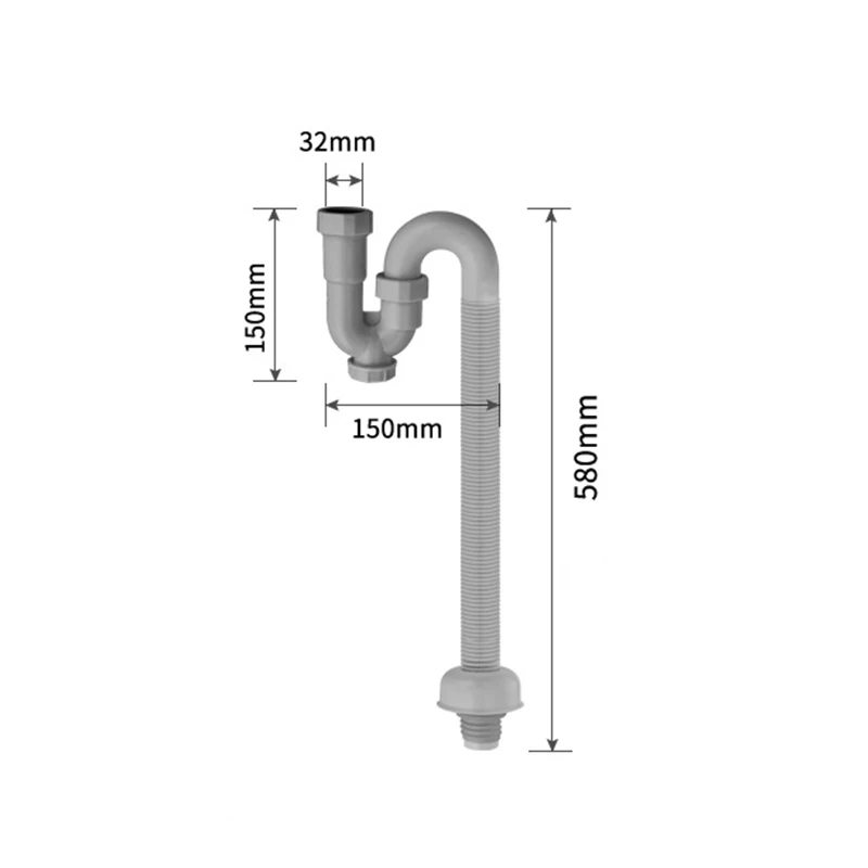 1 шт. дизайн S кривая дезодорирующий сливной шланг для раковины ванной комнаты Предотвращение насекомых сливная труба уникальный водопроводный шланг