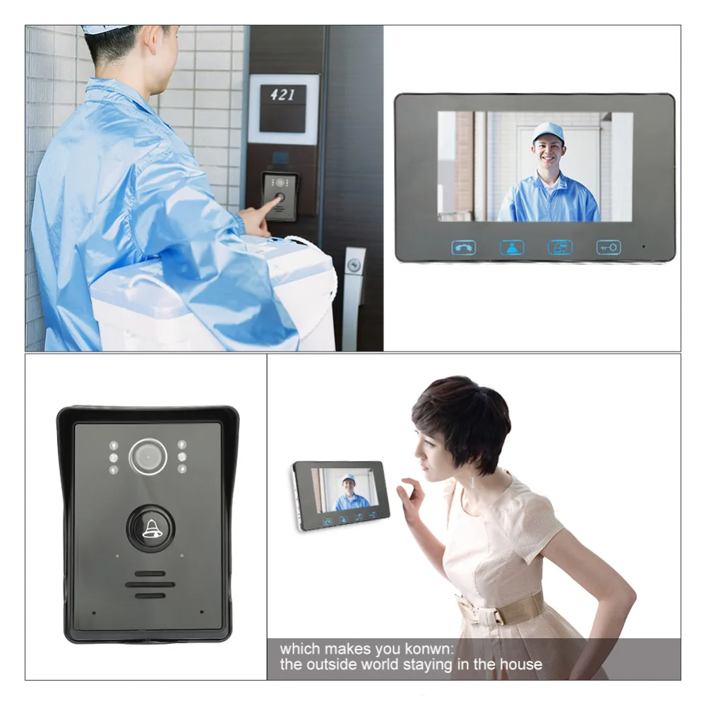 wired video door phone
