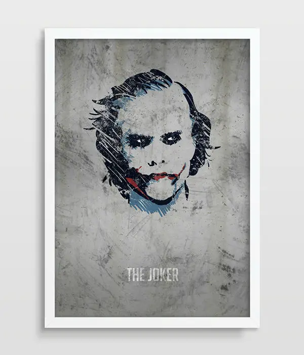 The Joker Poster, Superheroes, DC Comics, Superhero Wall Art, Dark Knight, Heath Ledger Superhero Art Print, Bedroom Decor, Kids Wall Art-1