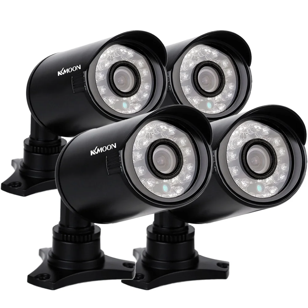 KKmoon 4pcs 800TVL Outdoor CCTV Camera Kit Set IR CUT Bullet Video CCTV Surveillance Security Camera System Waterproof