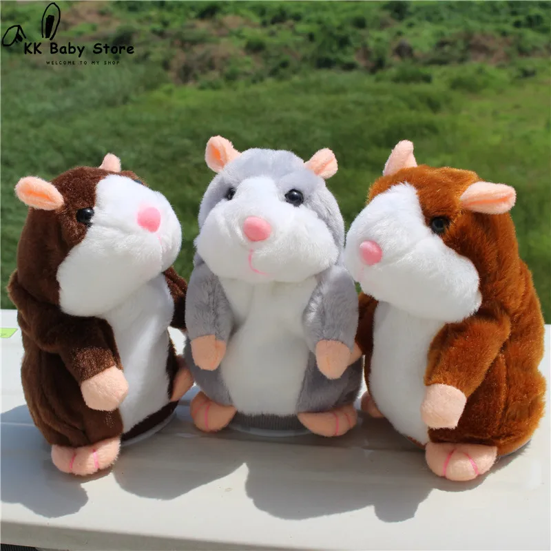 

Genius Talking Hamster Electronic Pet Plush Toy Repeat What You Say Educational Talking Stuffed Animal Toys for Children