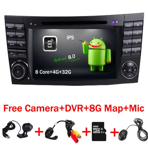 Android 8,0 Два Din Автомобильный dvd-плеер для Mercedes-Benz E Class W211 android DVD W219 4G wifi Радио Стерео gps 4 Гб ram 32 Гб rom DVR