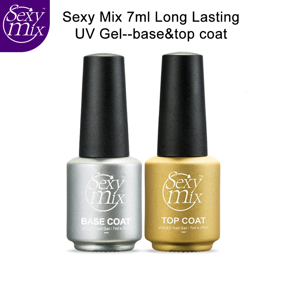  Sexy Mix 7ml Soak Off Base Top Coat Kits Professional Long Lasting Nail Glue for Nail UV Gel Polish