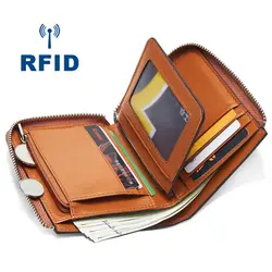 RFID Кожаный женский кошелек Новый нулевой кошелек