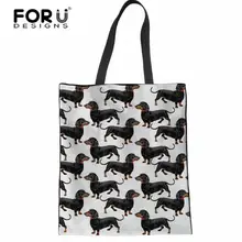 FORUDESIGNS/Женская Студенческая хлопковая льняная модная сумка через плечо, сумка, одежда для собак, Эко Шоппинг, большая емкость, тряпичная сумочка