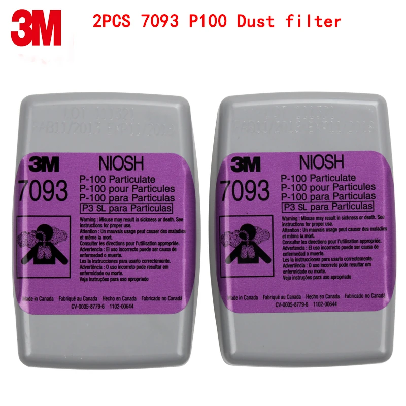 

3M 7093 P100 respirator mask filters Genuine mask filter PM0.3 particulates Welding dust glass fiber Protective filters