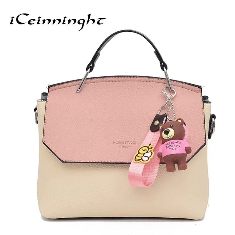 

Women cute Bear Handbag Pu Leather Woman Bread Shape Tote Women Fashion Shoulder Bag Brand Designer Design Ladies Messenger Bag