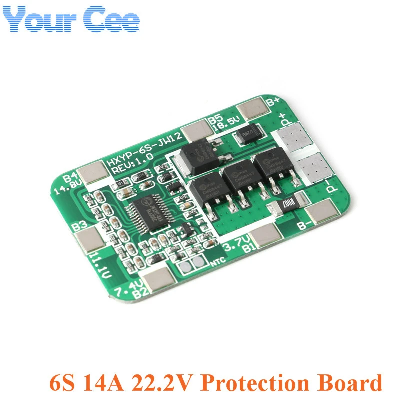 6 S 14 A 22.2 V 25.2 V LITHIUM Li-Ion 18650 batterie cellules BMS Protection PCB Circuit 6 S 14 A 22.2 V 25.2 V LITHIUM Li-Ion 18650 batterie cellules BMS Protection PCB Circuit