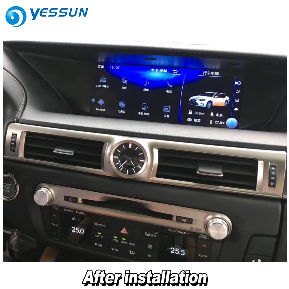 Perfect YESSUN 10.25" For Lexus GS 450h GS450h 2013~2018 Car Android Carplay GPS Navi maps Navigation Player Radio Stereo WiFi no DVD 3