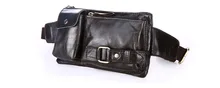 Maxdo Vintage Cowhide 100% Guarantee Real Kin Genuine Leather Women / Men Waist Bags #M8135