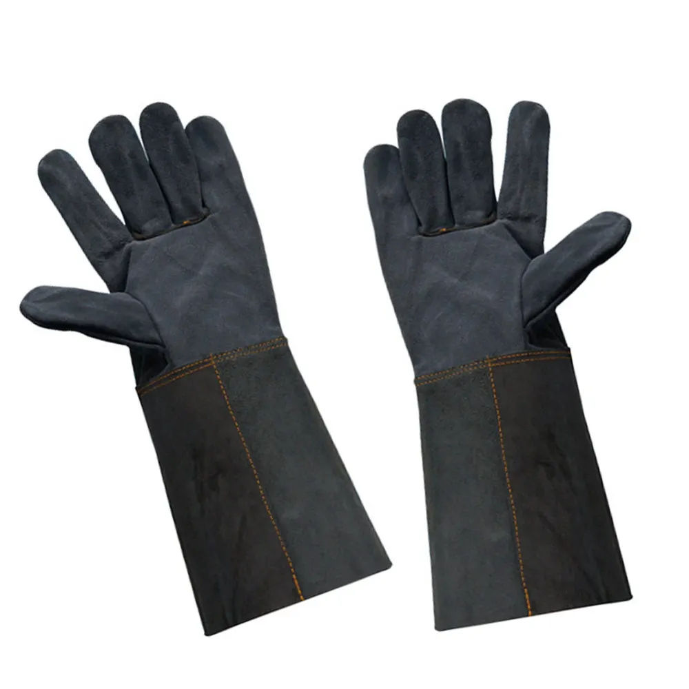 Рабочие перчатки кожаные длинные сварочные перчатки барбекю переноска завод садоводство защитные рабочие перчатки
