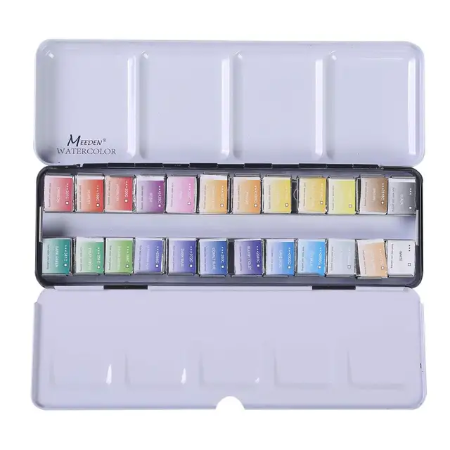 Meeden Watercolor Paint Set 12/18/24 Colors Solid Watercolor Paint Set Portable Watercolors Art Painting Supplies|Water Color| - Aliexpress