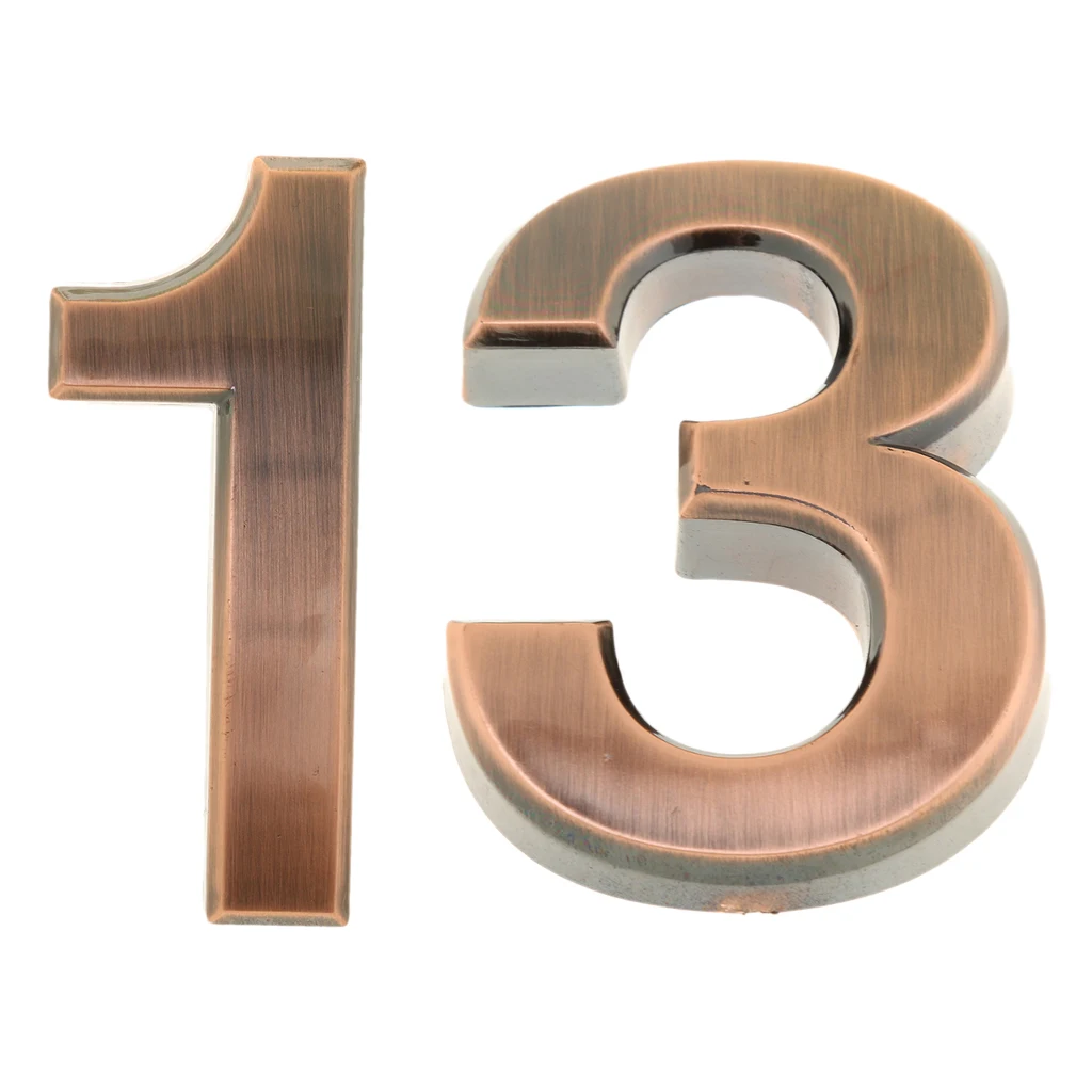 No.1& 3 ABS Sticker Address Plaque Sign House Hotel Door Address Plaque Number Digits Plate