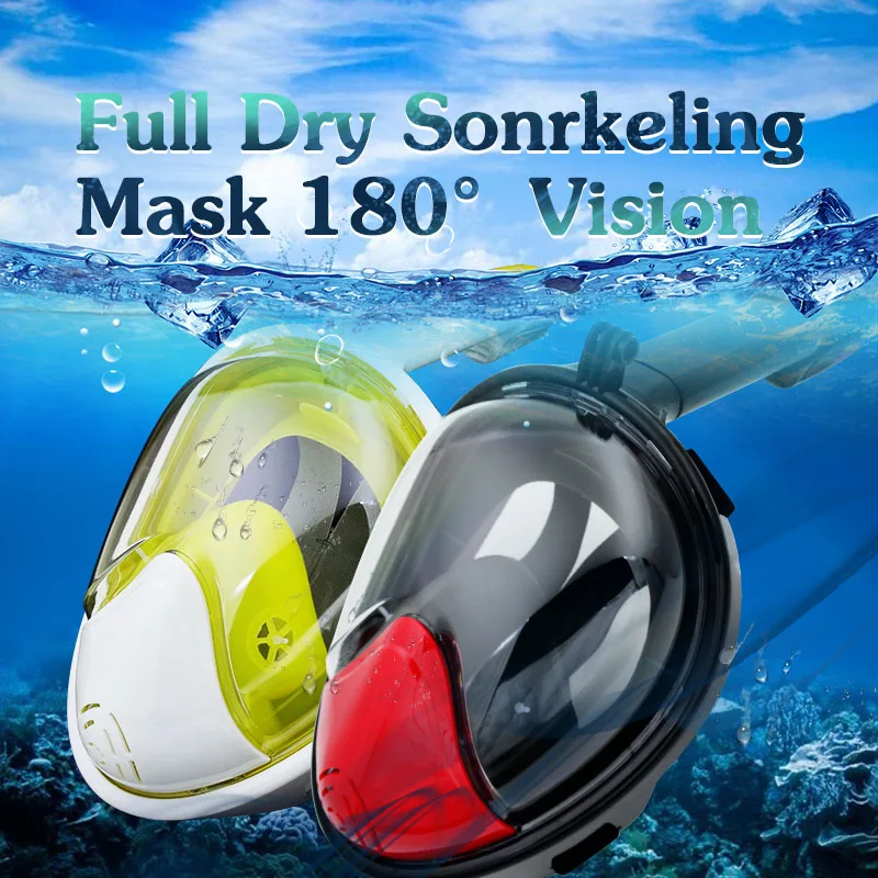 The New Underwater Scuba Diving Mask Anti Fog For Gopro Free Breathing