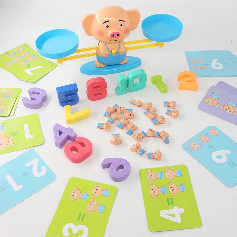 

Seaweed pig digital addition and subtraction table scale puzzle game seaweed pig digital balance kid's toys for baby gifts