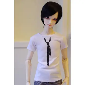 

[wamami] 766# White & Print Tie T-Shirt /Outfit For 1/3 SD DZ DOD BJD Dollfie
