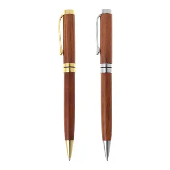 

Luxury Handmade Wooden Twist Business Office Medium Nib Ballpoint Pen Stationary Writing Tool