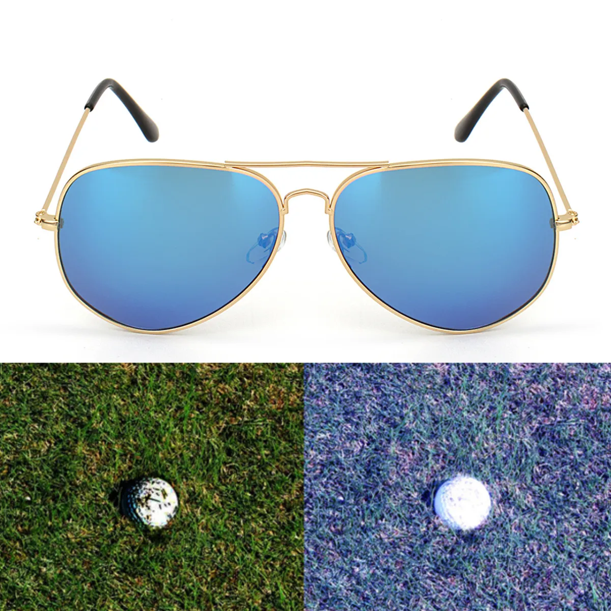 Для мужчин Для женщин ретро очки для рыбалки мяч для гольфа Finder очки Защита глаз Гольф аксессуары синий линзы Спорт Glasse