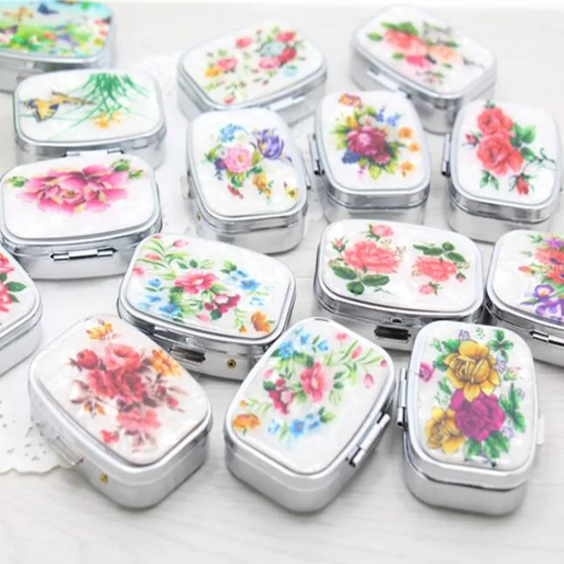 40pcs Customize Folding pill case Metal cutter Medicine Organizer Portable Pill Box Makeup Storage box pills Container | Красота и