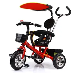 Ребенку три колеса коляски легкий складной детский трехколесный велосипед лежащего младенческой коляска-велосипед коляски для детей