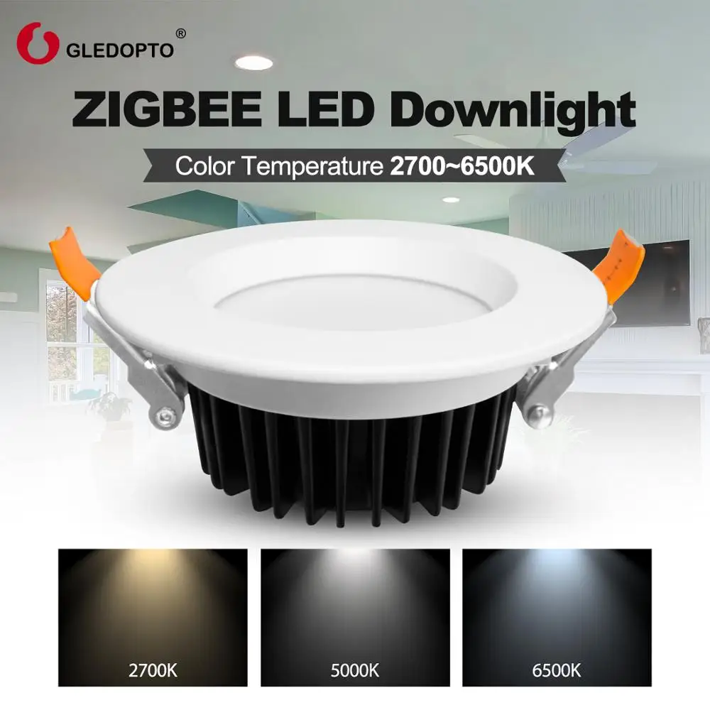 G светодиодный OPTO ZIGBEE ZLL smart 6 Вт 9 Вт 12 Вт светодиодный RGBCCT WW/CW потолочный светильник совместим с Amazon echo plus и многими шлюзами