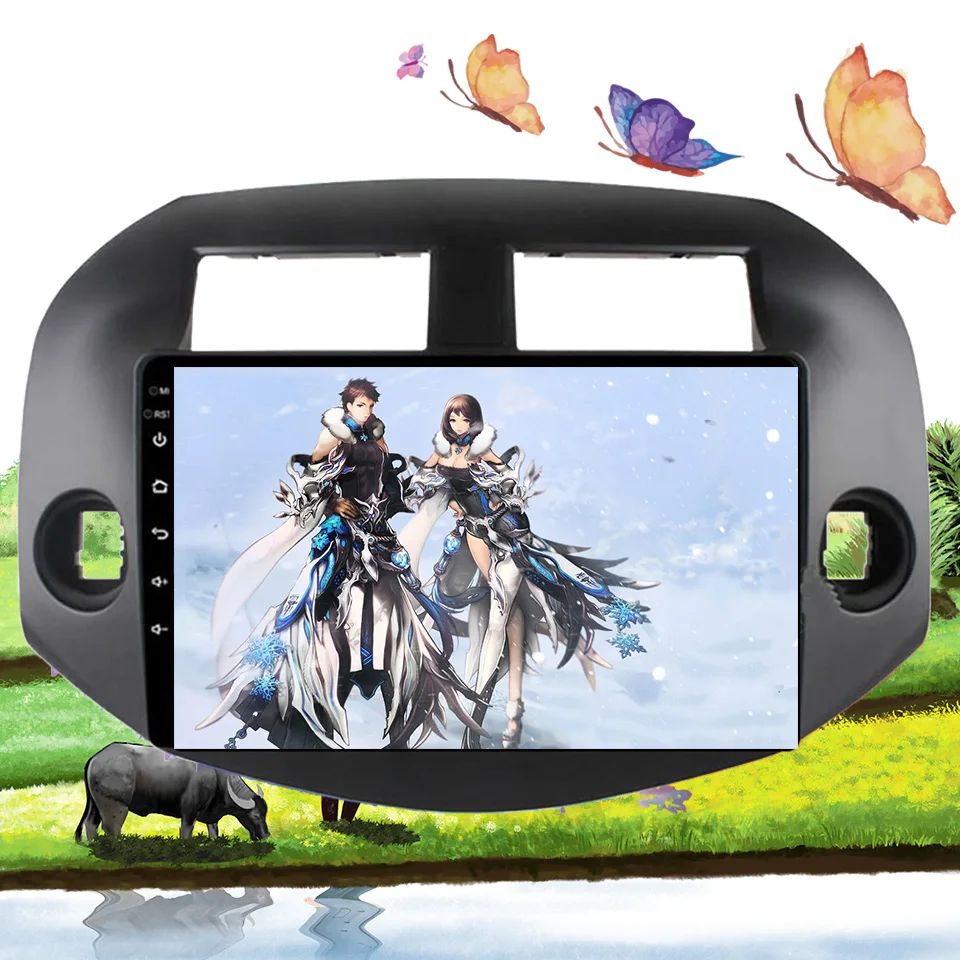 

2 din 10.1'' Car DVD gps audio tape recorder HU With Built-in 4G LTE CarPlay Android 9.1 For Toyota RAV4 Rav 4 2007-2011