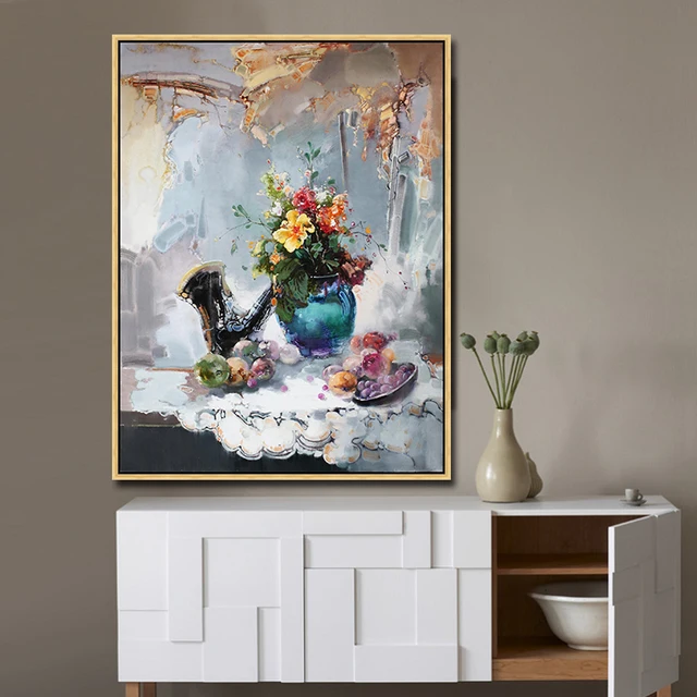 Discount Flower Abstract Oil Painting Hand Painted On Canvas For Living Room Wall 24x32 inch-in Painting & Calligraphy from Home & Garden on ... Discount Flower Abstract Oil Painting Hand Painted On Canvas For Living Room Wall 24x32 inch-in Painting & Calligraphy from Home & Garden on ...