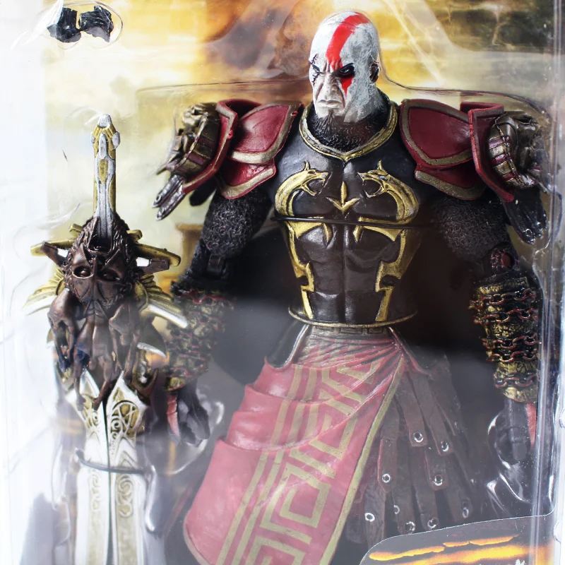 20 см NECA God of War Kratos в золотой флисовой броне с головой Медузы ПВХ экшн фигурка