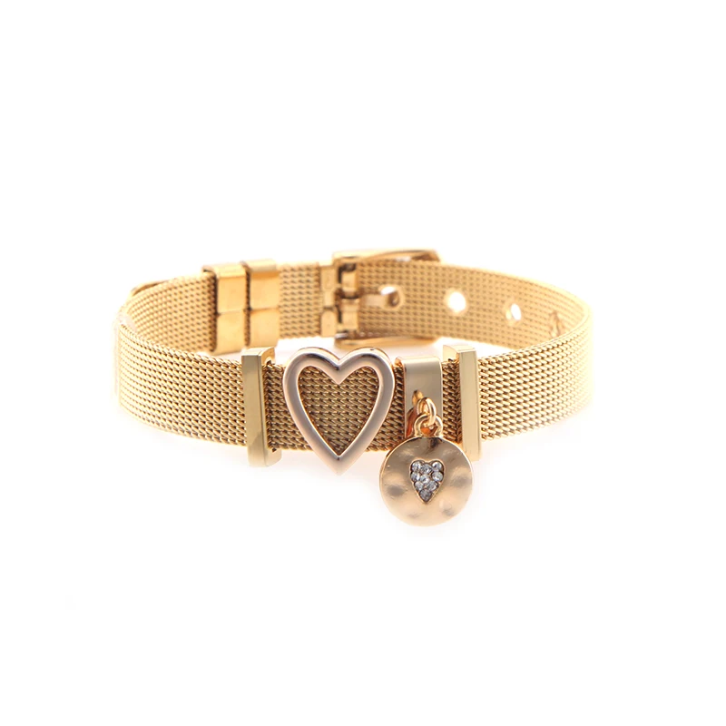 Somsoar Jewelry гладкий, нержавеющая сталь подвески сетки браслет с Нержавеющая сталь превентор останавливается в качестве лучшего подарка