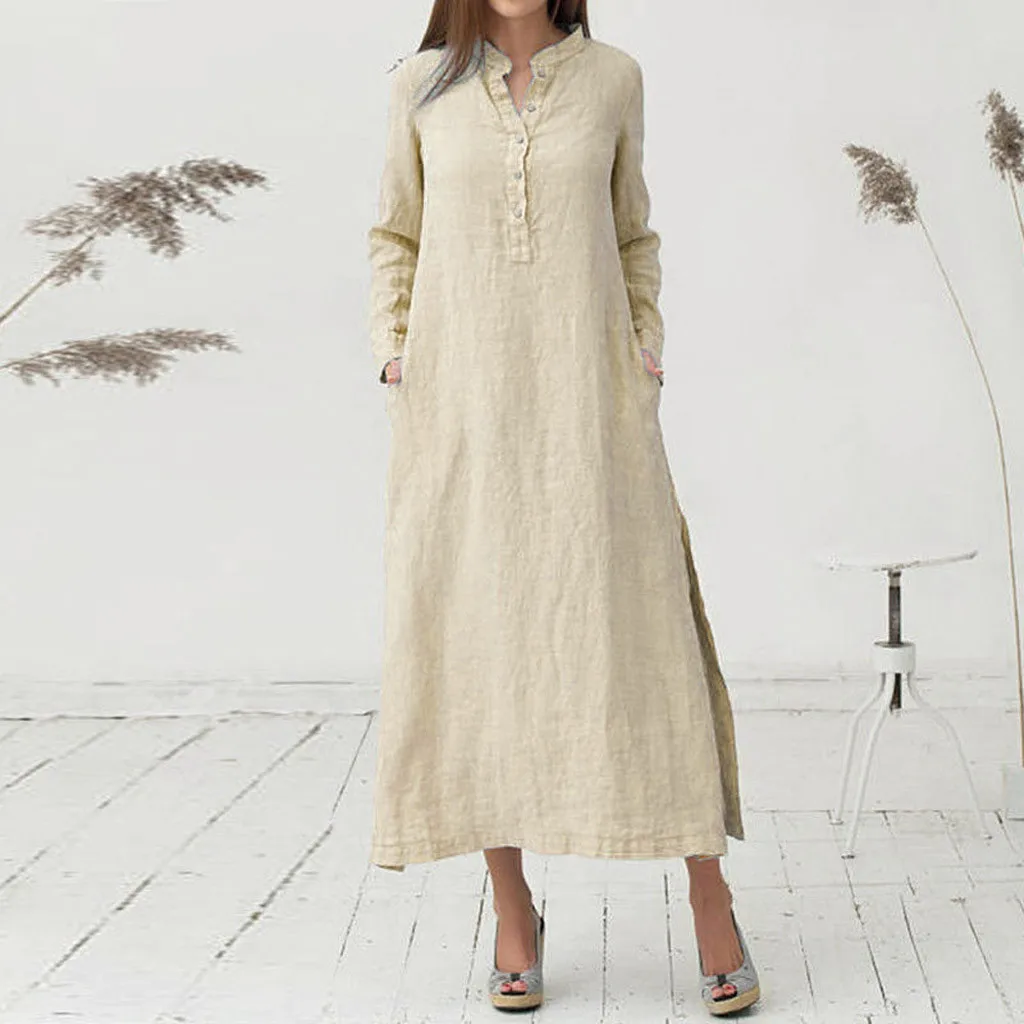 oversized maxi shirt dress