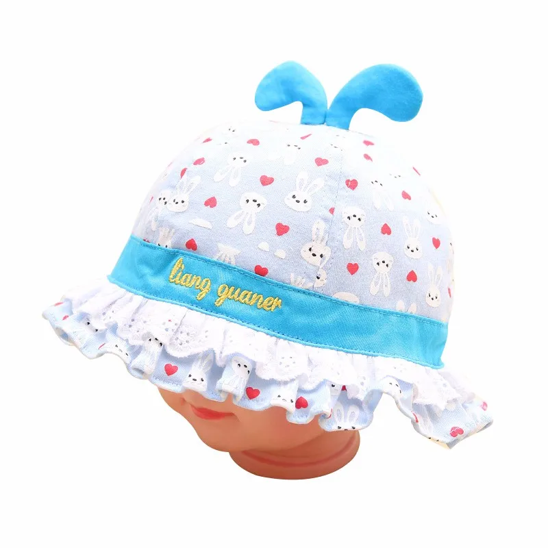 Cartoon Baby Hat Cotton Boys Girls Bonnet Spring Autumn Boys Beanies With Ear Cute Rabbit Girls Sun Hats Baby Photography Props  (2)