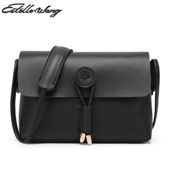 

New Estelle Wang Flap Pu Leather Shoulder Bags Small Embossed Crossbody Bags For Women High Quality Handbag Bolsa Feminina 2017