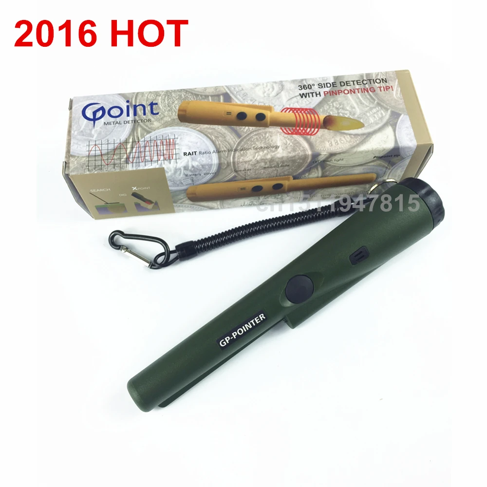 

2019 metal detector GP-pointer gold detector high sensitivity Static state Detection Army Green color with Bracelet