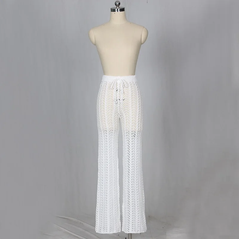 Calça de Praia Saída de Crochê Maiô de 2021 Iasky Calças Femininas Longas 3 Iasky calça de praia saída de crochê,