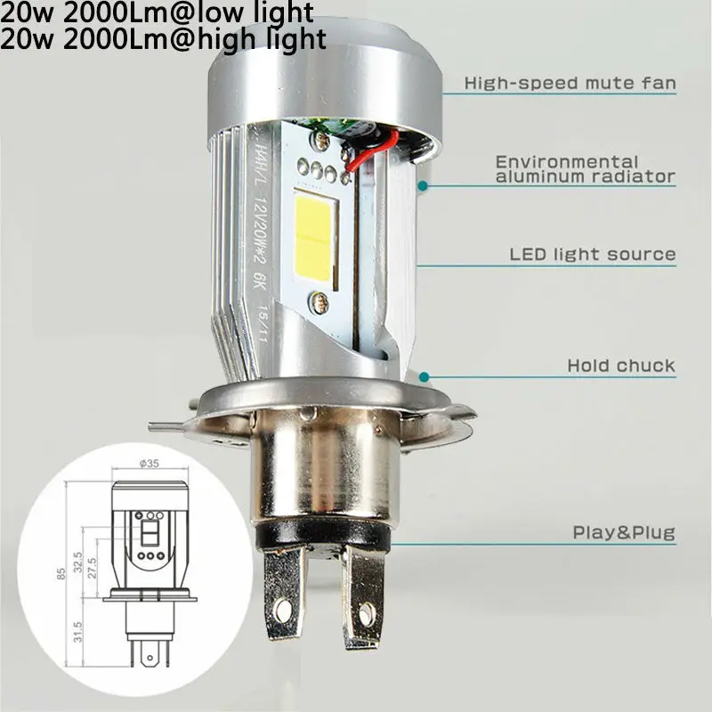H4-HS1-P43T-Motorcycle-Led-Headlight-Bulbs-High-Low-Hi-Lo-Dual-Beam-All-In-One (1)