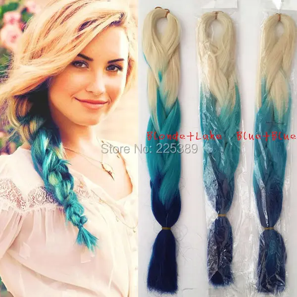 1pcs Soft Jumbo Hair Braid Folded Length Ali Expression Ombre