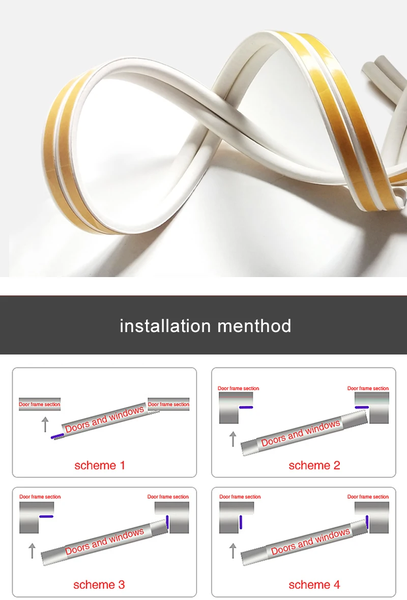 5 метров I Тип уплотнительная полоса дверная планка Уплотнение боковой двери окна Звукоизоляционная полоса для дома для окна двери уплотнительная полоса