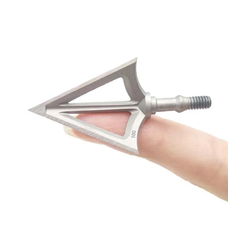 

3/6/12/24pcs Archery 100Grain Fixed 3 Blades Broadhead Sharp Arrow Head Stainless Alloy Arrowhead Screw Tips Hunting