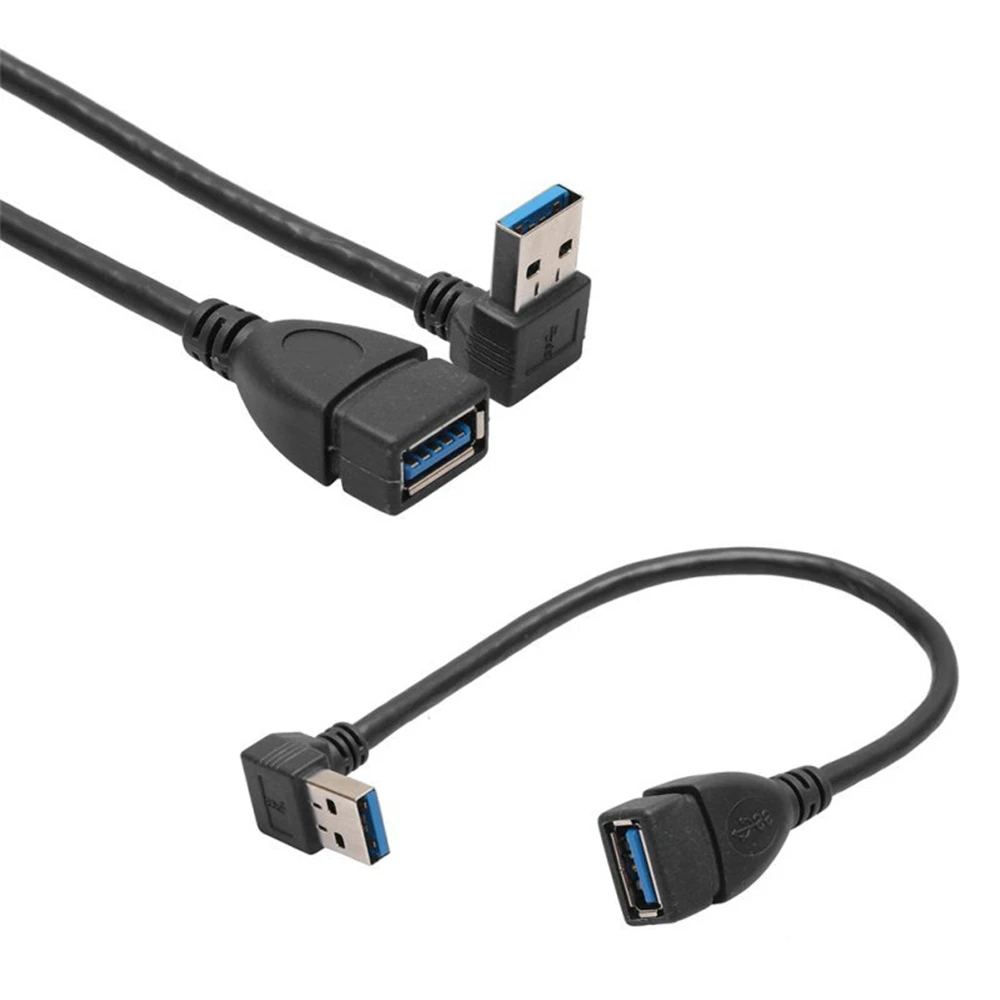20 шт. Электроника Универсальный USB удлинитель USB 3,0 мужчин и женщин 90 градусов Расширение синхронизации данных кабель провода адаптер