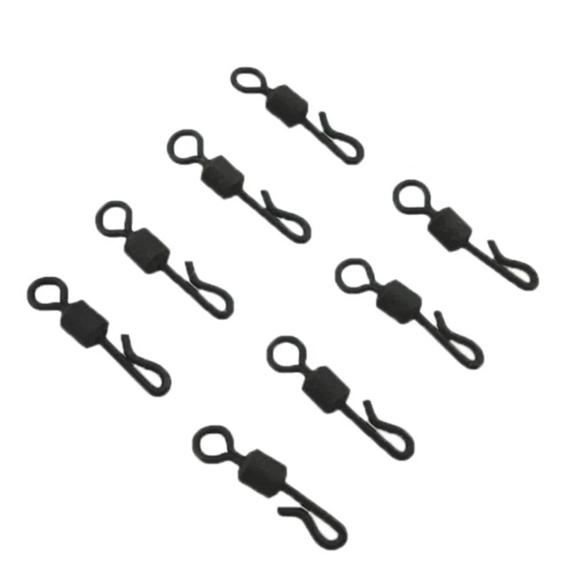 100PCS Fishing Swivels American Rolling Swivel Solid Rings Fishing Hook Connector Accessories pesca #2M10 (3)