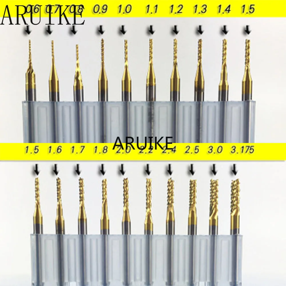 Высокое качество 10 шт/Лот титановое нитридное покрытие Карбид PCB ЧПУ сверла маршрутизатор 2,5 мм