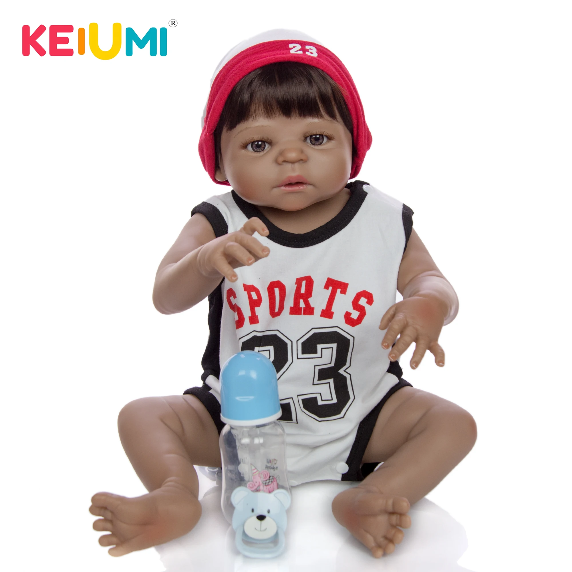 

Fashion Sport Reborn Baby Menino 23'' Full Vinyl Waterproof Reborn Baby Doll Silicone Toy Truly For kids Children's Day Gifts