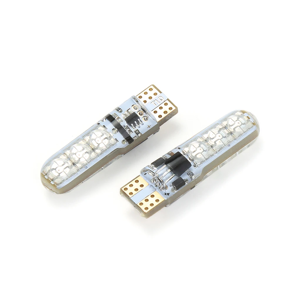 Светодиодные Автомобильные лампы T10 W5W светодиодные RGB с дистанционным