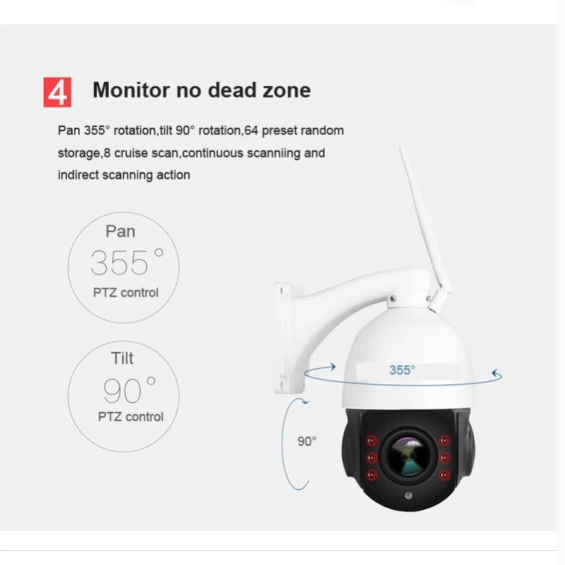 5x зум объектив PTZ открытый мяч IP камера ls q4 WI FI 1080 P Беспроводная купольная ip 3G 4 г