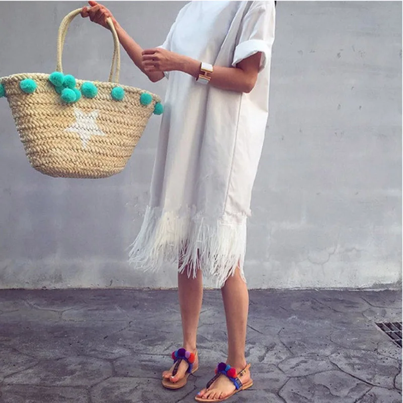 Women Handbags Straw Beach Bag Fashion Knitting Big Capacity Summer Hand Bag Luxury Designer Casual Bucket Shoulder Bags SS0287 (11)