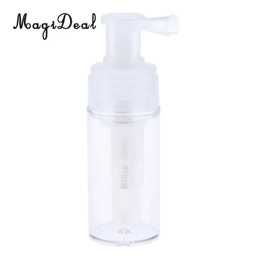 Kesoto Empty Refillable Powder Spray Bottle 110ml with Salon Neck hair Cut Duster Cleansing Brush Face Dirt Sweep Tool Set