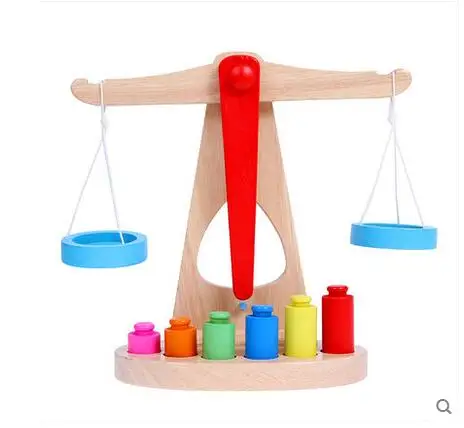 Toys baby wooden balance game balance scale wooden puzzle for children 1 6 years old early