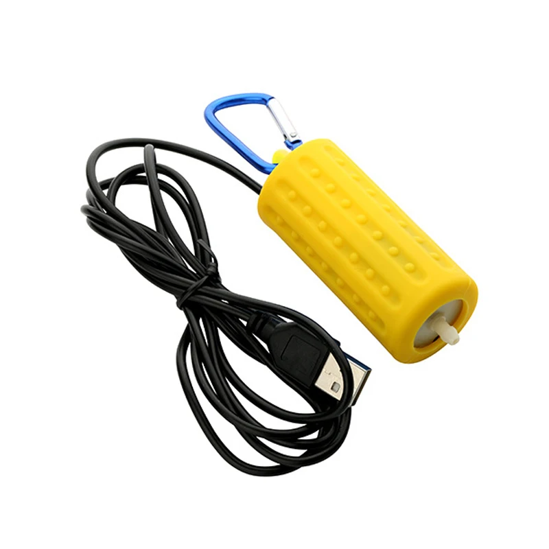Yellow Портативный Миниатюрный аквариум с USB аквариумом кислородный воздушный насос немой энергосберегающие принадлежности для аквариума аксессуары - Цвет: Yellow
