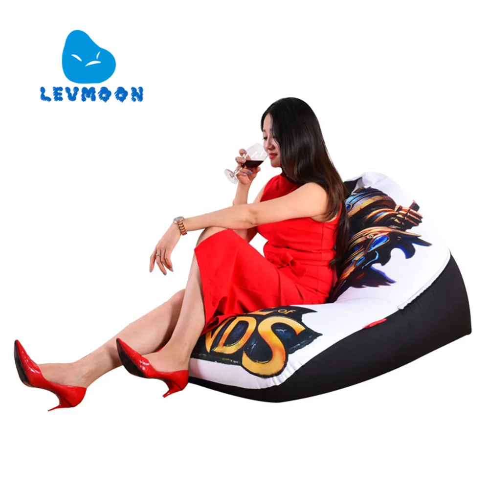 Best LEVMOON Beanbag Sofa Chair legends Warrior Seat Zac Comfort Bean Bag Bed Cover Without Filler Cotton Indoor Beanbag Lounge Chair