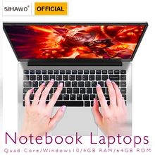 Ноутбук 15," Windows10 Intel Z8350 Четырехъядерный 4 ГБ ОЗУ 64 Гб SSD rom 1920x1080 FHD дисплей ультрабук с полным Keyboad